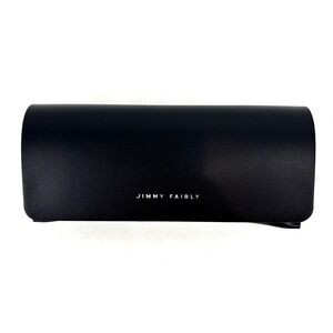 Jimmy Fairly Glasses Case Solid Black Magnetic Closure Eyeglass Case Sunglasses